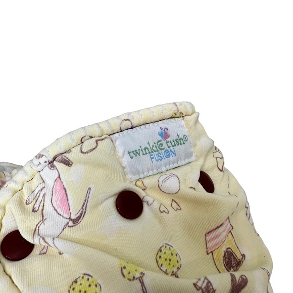 Twinkie Tush Cloth Diaper Bundle Fabric Diaper Baby Adjustable Pink Yellow - Picture 7 of 14